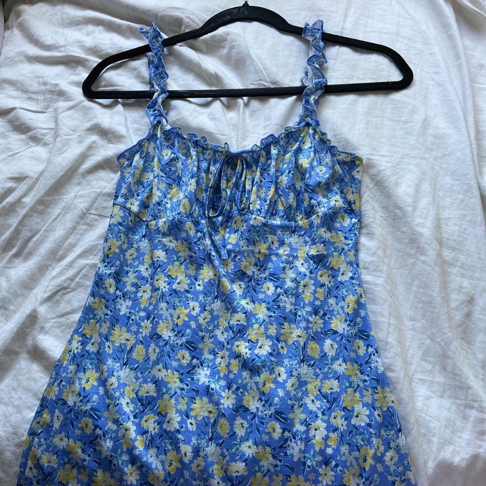Blue floral dress